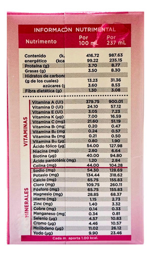 Vivasse Dieta Polimérica Sabor Fresa Con Fibra Pack 30 Pz.