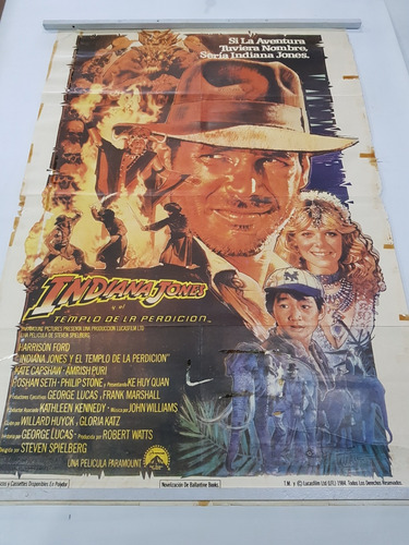 Antiguo Afiche Indiana Jones 1984 Paramount Mag 59819