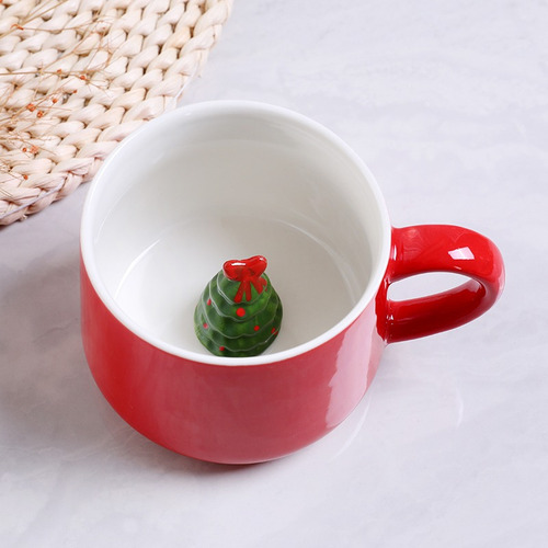 Taza De Ceramica, Temporada Navideña Diseño Pino De Navidad