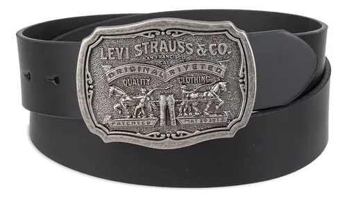Cinturón Levi's De Piel Envejecida Con Hebilla Para Hombre,