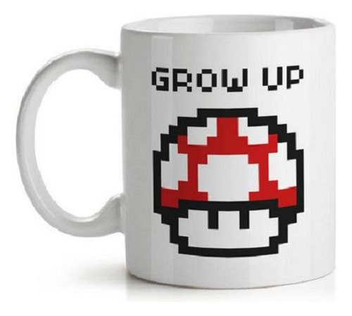 Caneca Cogumelo Pixel Grow Up