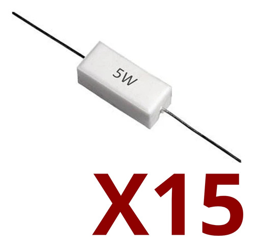 15pcs Resistencia Resistor De Ceramica 5w 5 Vatios 100 Ohm