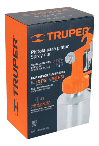 Pistola Pintar Baja Presion 10psi 1.3mm Carpinteria 19510