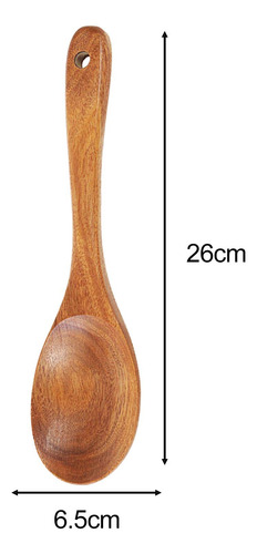 Elegante Juego De Utensilios De Comedor De Madera Cuchara
