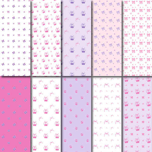 Papel Digital Premium Coquette-lazo Rosa (1240)