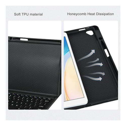Case Con Teclado Para iPad Air 11 Chip M2 2024 Touchpad