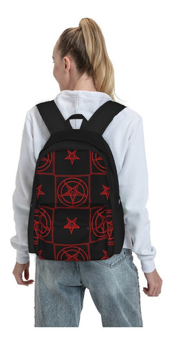 Mochila Baphomet Bandana Para Mujer, 3d Trend Children Sc
