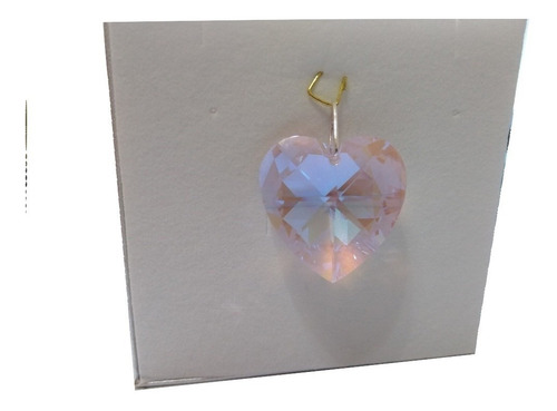 Imagem 3 de 7 de Pingente Coração Cristal Swarovski Rose Blue Boreal Em Prata