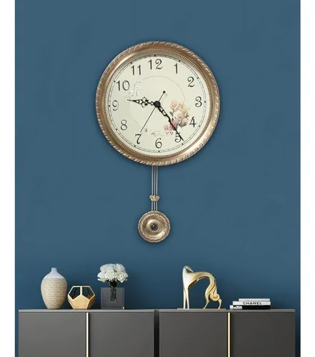 Poserion Reloj De Pared De Péndulo De Cobre Puro Antiguo, De