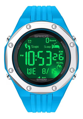 Reloj Deportivo Sanda 6117 Multifuncional Correa De Silicona