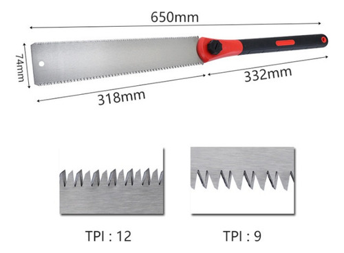 Para 1 Sierra Manual Japonesa De For Carpintería De 12,5