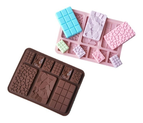 Molde De Silicona Multi Tabletas De Chocolate Texturizadas