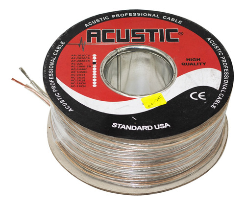 Cable Mellizo Cristal 22awg 100 Mts Ac-22c Acustic - Mihaba