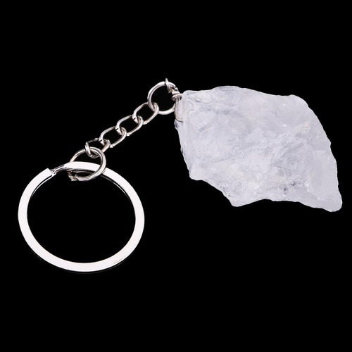 3x Colgante De Cristal Piedras Crudas Llavero Llavero Bolsa