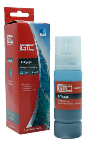 Tinta Alternativa T544 Gtc Para Epson 70ml L3110 L3150 L5190