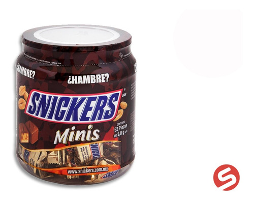 Snickers Mini Vitrolero 52pzs