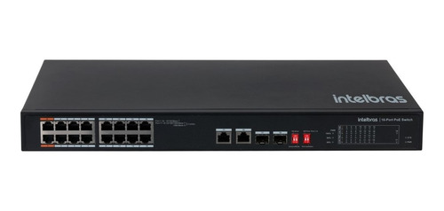 Switch Intelbras 16 Portas Fast Ethernet Poe+ Sf 1822 Hi-poe