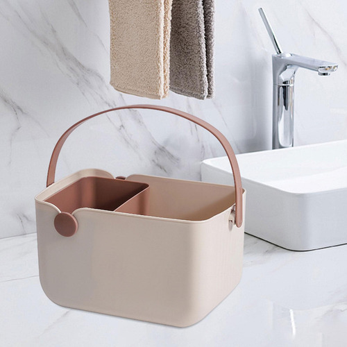 Bolsa De Almacenamiento Para Ducha, Cesta Abierta, Beige