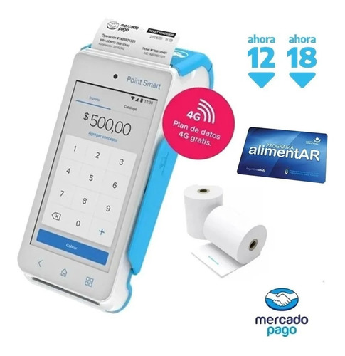 Mercado Pago Point Smart - Lector De Tarjetas Y Qr - 4g Wifi