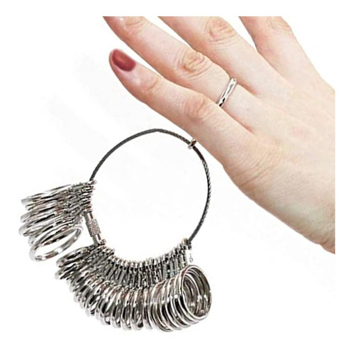 Imagen 9 de 10 de Medidor De Anillos Anillero De Metal Para Joyería