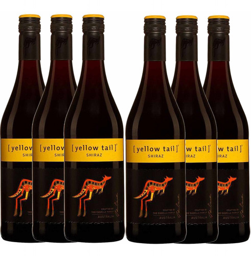 Kit 6x Vinho Tinto Australiano Yellow Tail Shiraz 2019 750ml