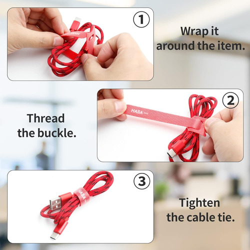 100 Piezas 6 Pulgadas Sujetacables Reutilizables 5 Colo...