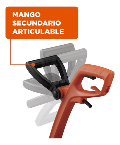 Imagen 4 de 6 de Desbrozadora 9'' Ajustable +3 Carretes Black+decker Gl350sb3 Color Naranja