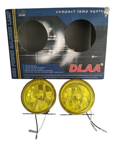 Par De Faros Corta Neblina Amarillos De 9 Cm Con Detalles 