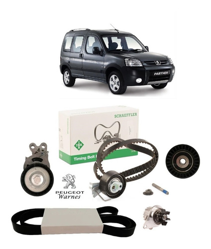 Distrib Ina + Bba Skf + Kit Poly V Peugeot Partner 1.4 N