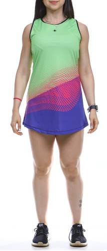 Vestido Beach Tennis C/ Shorts Verde Rosa Beachwear