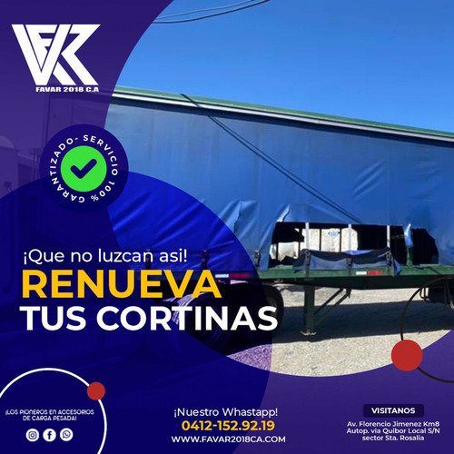 Imagen 3 de 5 de Fabricacion Lonas Pvc, Cortinas Lateral , Encerados Gandola