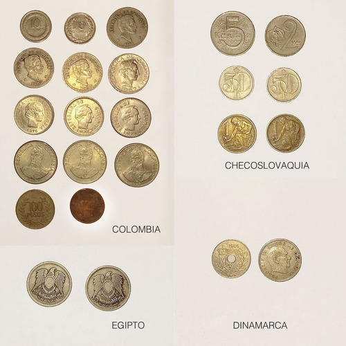 Coleccion De Monedas Antiguas 24 Paises Desde 1944