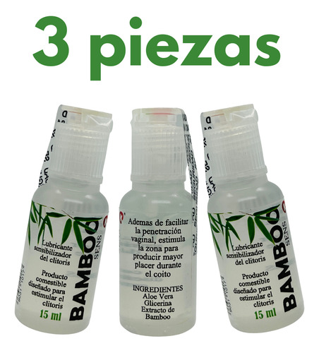 Lubricante Gel Base Agua Multiorgásmico Clitoral 3 Pz Pack Sabor Fresa