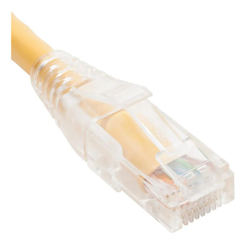 Bota Patch Cord Cat5e Clear, 1 Pie, Amarilla