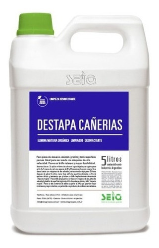 Destapa Cañerias Seiq - Limpiador Y Desinfectante