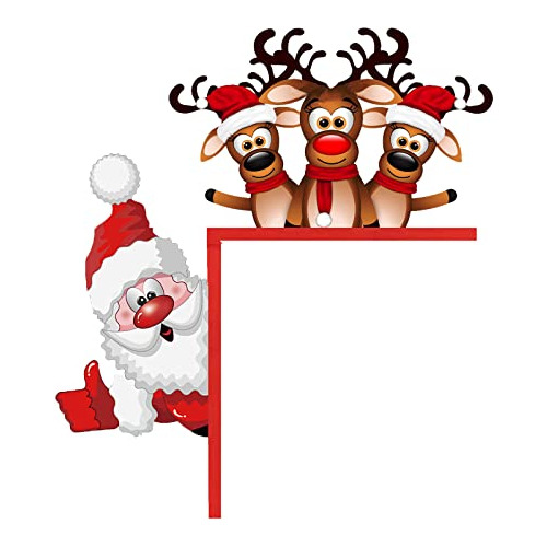 Decoración De Esquina De Puerta De Navidad  Elks Santa...