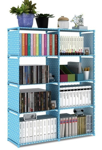 Librero Y Mueble Organizador Estante Para Libros 8 Cubos