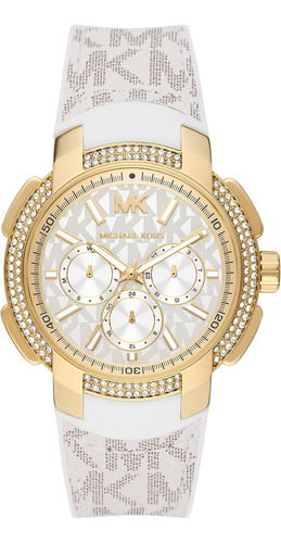 Michael Kors Womens Sidney Multifunción Vanilla Pvc Reloj (m