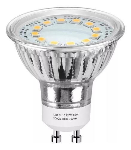 Bombillo Gu10 Halógena Led Spot Light 3000k 50w 3.5watts