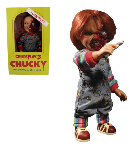 Mezco Childs Play 3 Pizza Face Chucky 15 Inch Doll