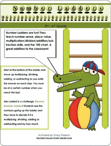 Number Ladders (add/subtract/multiply/divide), De Stacy Pearson. Editorial Createspace Independent Publishing Platform, Tapa Blanda En Inglés