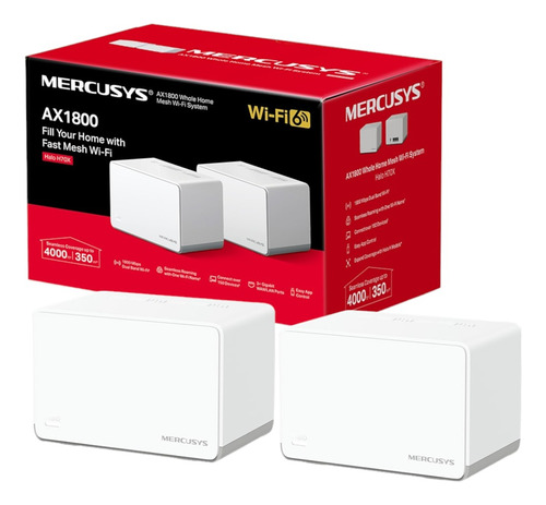 Mercusys Halo Mesh Ax1800 Wifi Deco Hogar 2pack Wifi 6 350mt