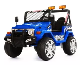 Carro A Bateria Jeep 4x4, Llantas Eva, Asientos De Cuero Color Azul