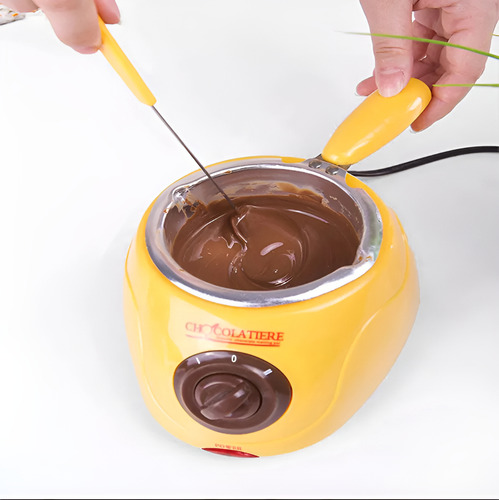 Derretidora Fondue De Chocolate Eléctrico Olla Extraíble Amarillo