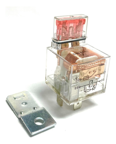 Relé Auxiliar Resistor Com Led 40a 12v Dni8101 Transparente