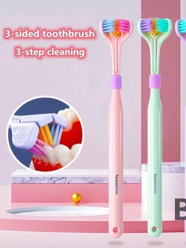 Imagen 1 de 3 de Cepillo Dental Tres Cabezas Celdas Suaves Autismo