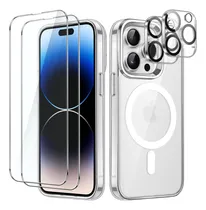Comprar Kit 5 En 1  - Funda Para iPhone Con Magsafe + 2 Micas Premium De Cristal Templado + 2 Micas De Cámara Para iPhone