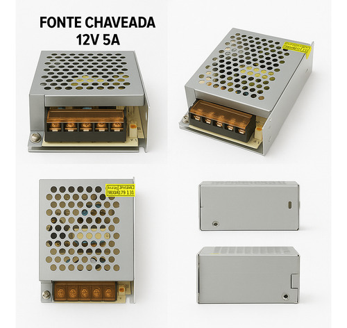 Fonte Chaveada 12v 5a Bivolt 60w Estabilizada Câmera Led