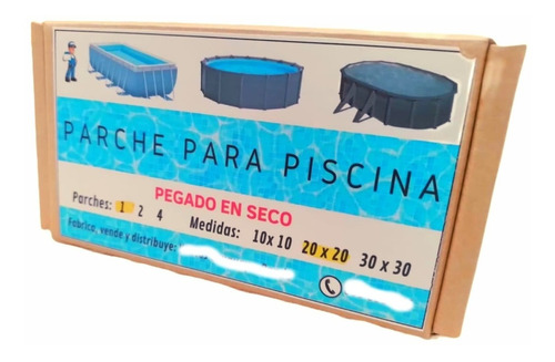 Parche Piscina Vinilo 20 X 20 Cms Unico!! 2 Unid