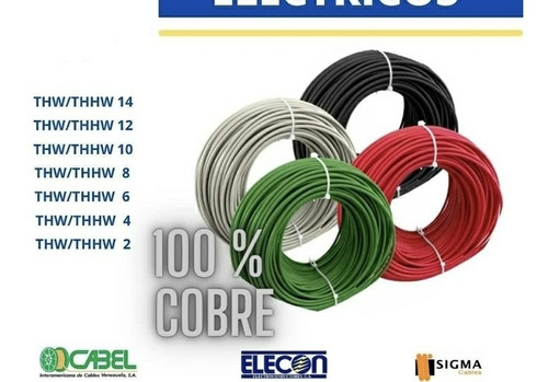 Cable Thw Calibre 16 Aralv 100% Cu 7h 90°(consultar Colores)